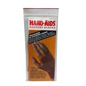 Hand Aid Brown Support Gloves Size Small